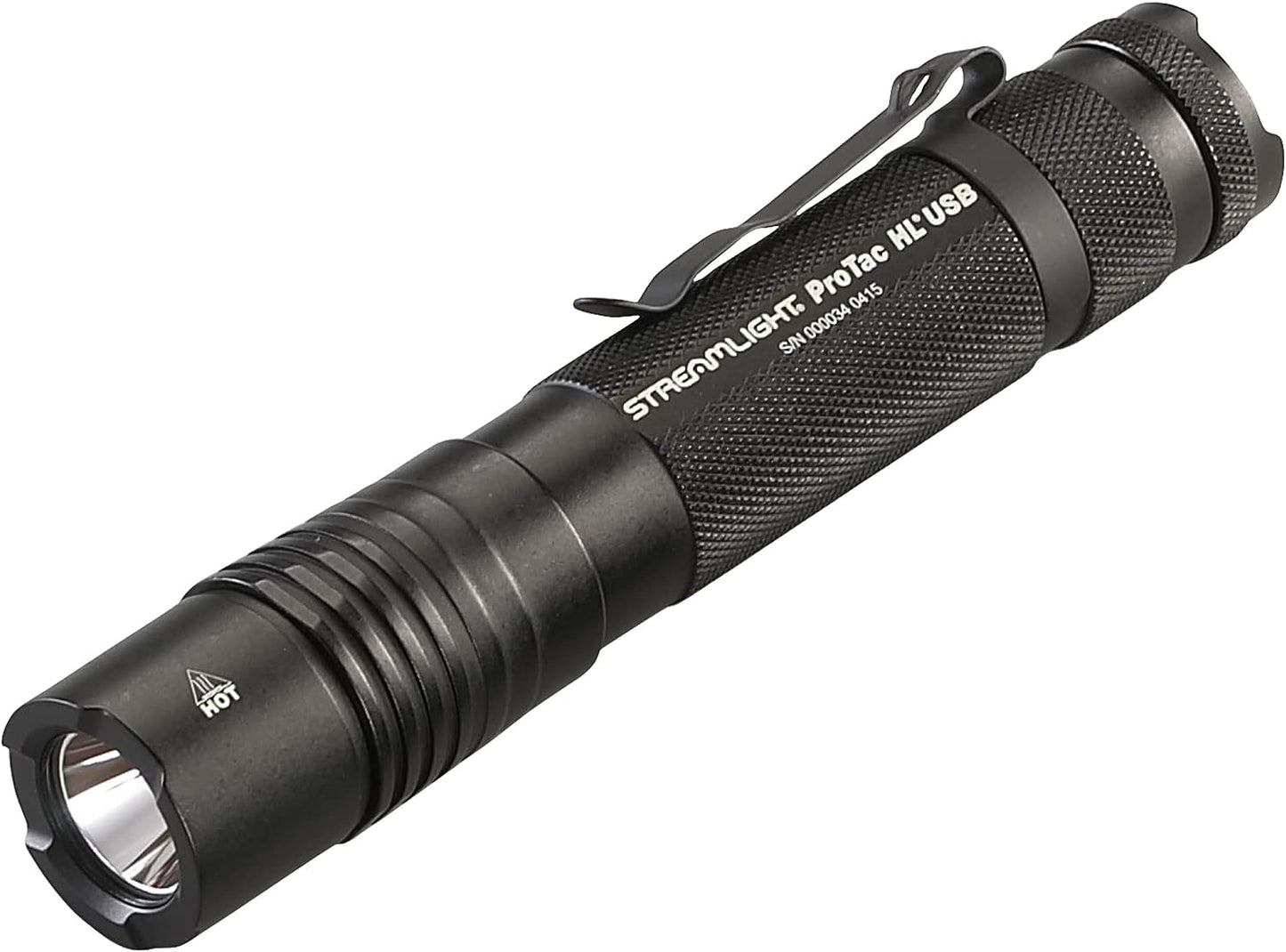 88052 Protac HL USB 1000-Lumen Multi-Fuel USB Rechargeable Professional Tactical Flashlight with USB Cable, and Holster, Black, Box